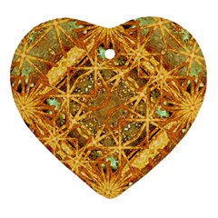 Digital Abstract Geometric Collage Heart Ornament (2 Sides) by dflcprints
