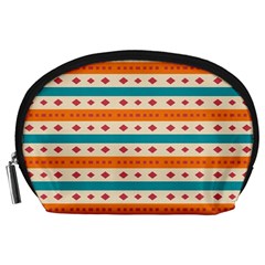 Rhombus And Stripes Pattern      Accessory Pouch by LalyLauraFLM