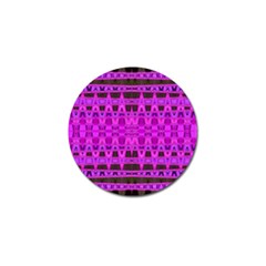 Bright Pink Black Geometric Pattern Golf Ball Marker (4 Pack)