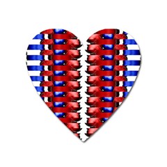 The Patriotic Flag Heart Magnet by SugaPlumsEmporium