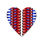 The Patriotic Flag Heart Magnet Front