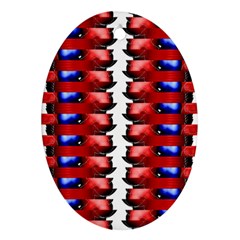 The Patriotic Flag Oval Ornament (two Sides)