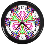 The Flower Pods Wall Clocks (Black) Front