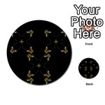 Festive Black Golden Lights  Multi-purpose Cards (Round)  Front 52