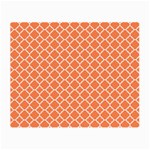 Tangerine orange quatrefoil pattern Small Glasses Cloth (2 Sides) Back
