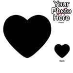 Solid Black Multi-purpose Cards (Heart)  Front 42