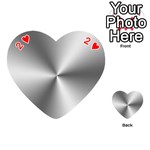 Shiny Metallic Silver Playing Cards 54 (Heart)  Front - Heart2