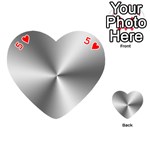 Shiny Metallic Silver Playing Cards 54 (Heart)  Front - Heart5