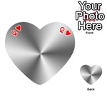 Shiny Metallic Silver Playing Cards 54 (Heart)  Front - HeartQ