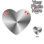 Shiny Metallic Silver Playing Cards 54 (Heart)  Front - Diamond10