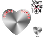 Shiny Metallic Silver Playing Cards 54 (Heart)  Front - Joker2