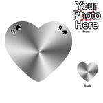 Shiny Metallic Silver Playing Cards 54 (Heart)  Front - Spade9