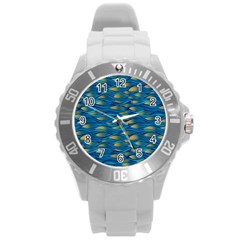 Blue Waves Round Plastic Sport Watch (l)