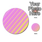 Pink and yellow elegant design Multi-purpose Cards (Round)  Back 35