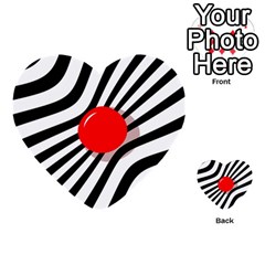 Abstract Red Ball Multi-purpose Cards (heart) 