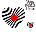 Abstract red ball Multi-purpose Cards (Heart)  Back 34