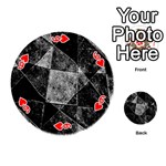 Dark Geometric Grunge Pattern Print Playing Cards 54 (Round)  Front - Heart6