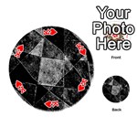 Dark Geometric Grunge Pattern Print Playing Cards 54 (Round)  Front - HeartK