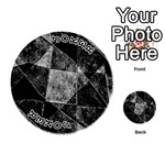 Dark Geometric Grunge Pattern Print Playing Cards 54 (Round)  Front - Joker1