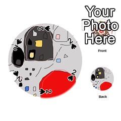 Playful Abstraction Playing Cards 54 (round) 