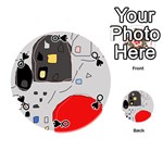 Playful abstraction Playing Cards 54 (Round)  Front - SpadeQ