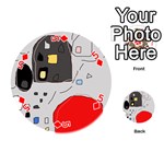 Playful abstraction Playing Cards 54 (Round)  Front - Diamond5