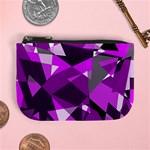 Purple broken glass Mini Coin Purses Front