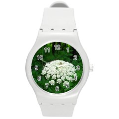 Beetle And Flower Round Plastic Sport Watch (m)