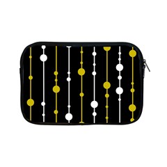 Yellow, Black And White Pattern Apple Ipad Mini Zipper Cases by Valentinaart