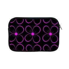 Purple Floral Pattern Apple Ipad Mini Zipper Cases by Valentinaart
