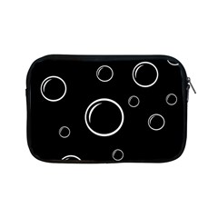 Black And White Bubbles Apple Ipad Mini Zipper Cases by Valentinaart