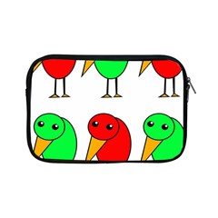 Green And Red Birds Apple Ipad Mini Zipper Cases by Valentinaart
