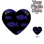 Purple fishes pattern Playing Cards 54 (Heart)  Front - Club4