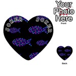 Purple fishes pattern Playing Cards 54 (Heart)  Front - Joker1