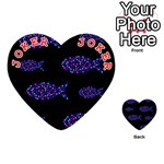 Purple fishes pattern Playing Cards 54 (Heart)  Front - Joker2