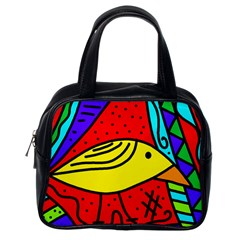 Yellow Bird Classic Handbags (one Side) by Valentinaart
