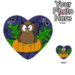 Halloween owl and pumpkin Playing Cards 54 (Heart)  Front - Spade3