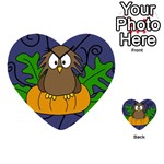 Halloween owl and pumpkin Playing Cards 54 (Heart)  Back