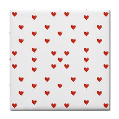 Cute Hearts Motif Pattern Tile Coasters