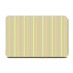 Summer Sand Color Lilac Pink Yellow Stripes Pattern Small Doormat 