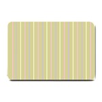 Summer sand color lilac pink yellow stripes pattern Small Doormat  24 x16  Door Mat