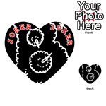 Funny Black And White Doodle Snowballs Playing Cards 54 (Heart)  Front - Joker2