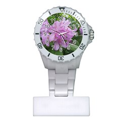 Purple Rhododendron Flower Plastic Nurses Watch