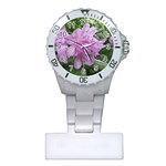 Purple Rhododendron Flower Plastic Nurses Watch Front