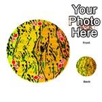 Gentle yellow abstract art Playing Cards 54 (Round)  Front - Diamond2