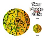 Gentle yellow abstract art Playing Cards 54 (Round)  Back