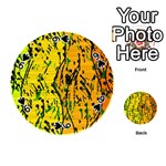 Gentle yellow abstract art Playing Cards 54 (Round)  Front - Spade9