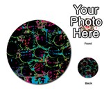 Graffiti style design Multi-purpose Cards (Round)  Back 4