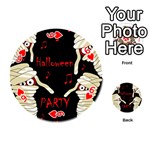 Halloween mummy party Playing Cards 54 (Round)  Front - Heart6