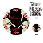 Halloween mummy party Playing Cards 54 (Round)  Front - Heart9